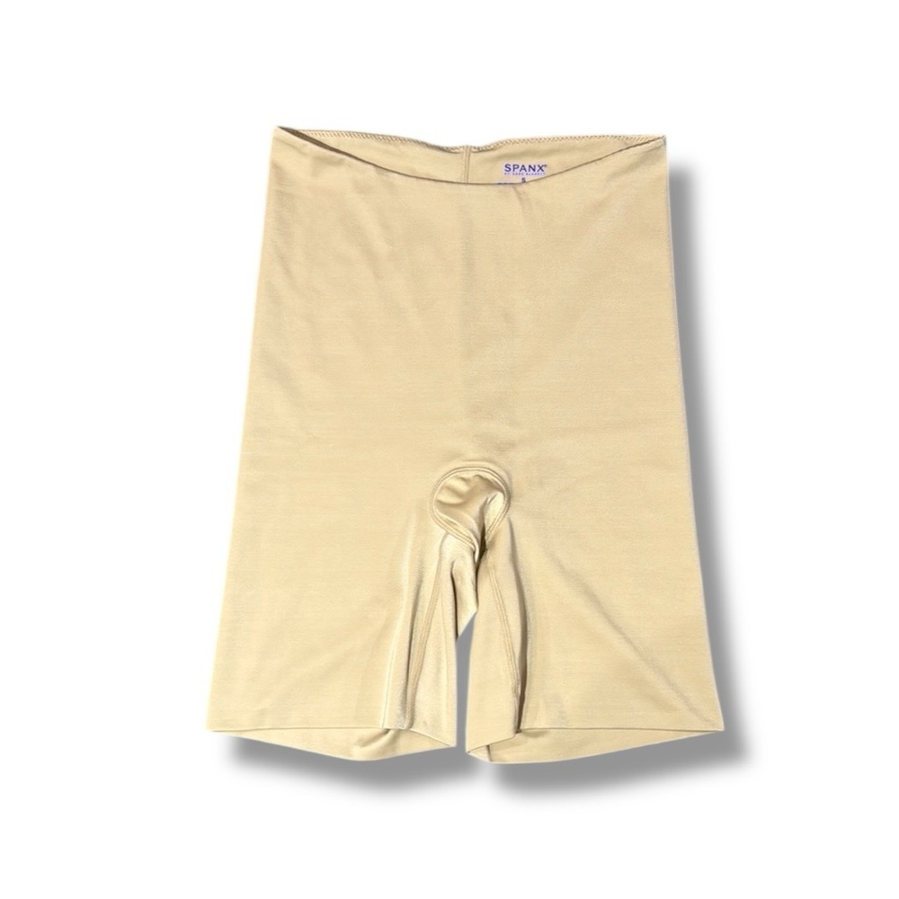 Spanx Power Conceal-Her Mid Thigh Shapewear Shorts Beige Nude‎ Sz Small